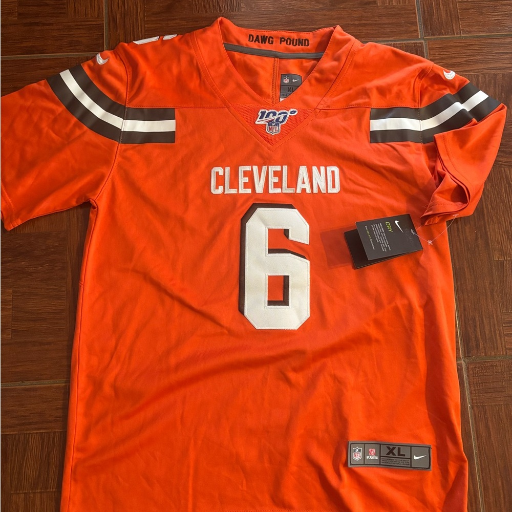 Nike Orange Cleveland Football Jersey